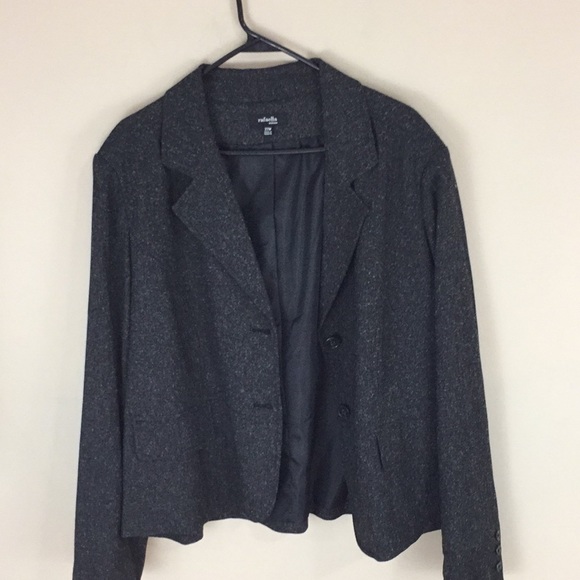 Rafaella Woman Black Flecked Lined Blazer Jacket Size 22W - Picture 1 of 15
